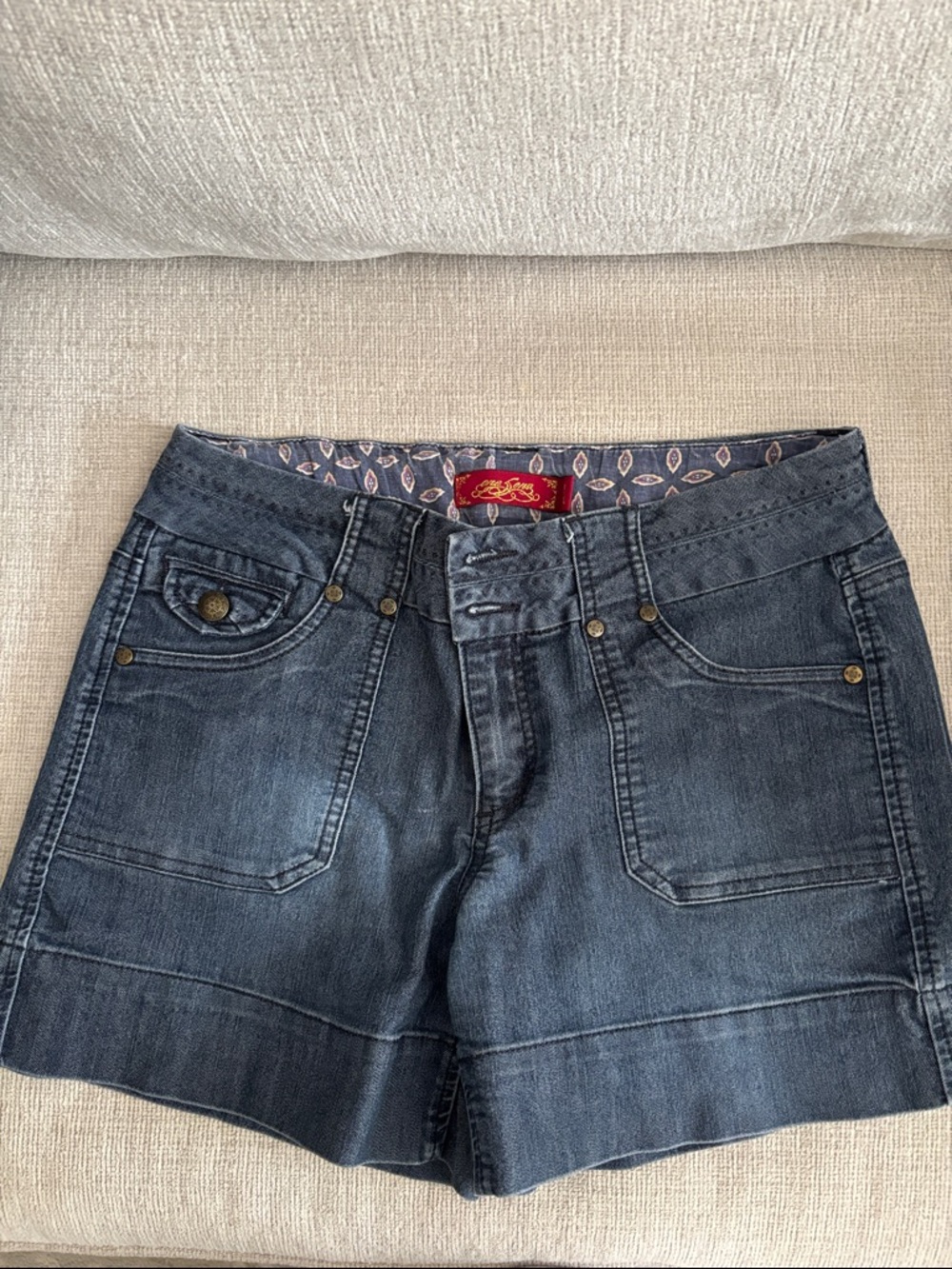 one 5 one Dark Wash Denim Jean Shorts